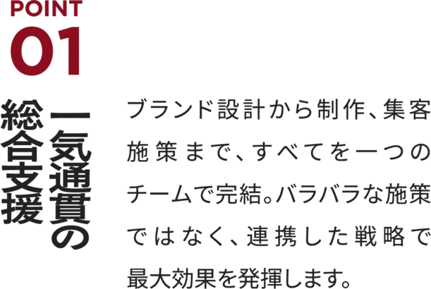 POINT1 一気通貫の総合支援
